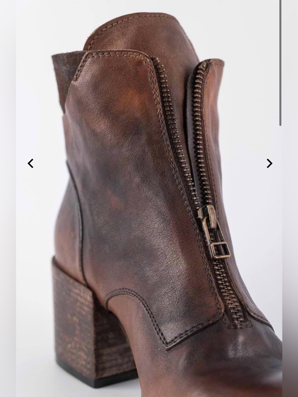 UNTAMED STREET BERKELEY burnt-caramel ankle boots 38 - Picture 4 of 16